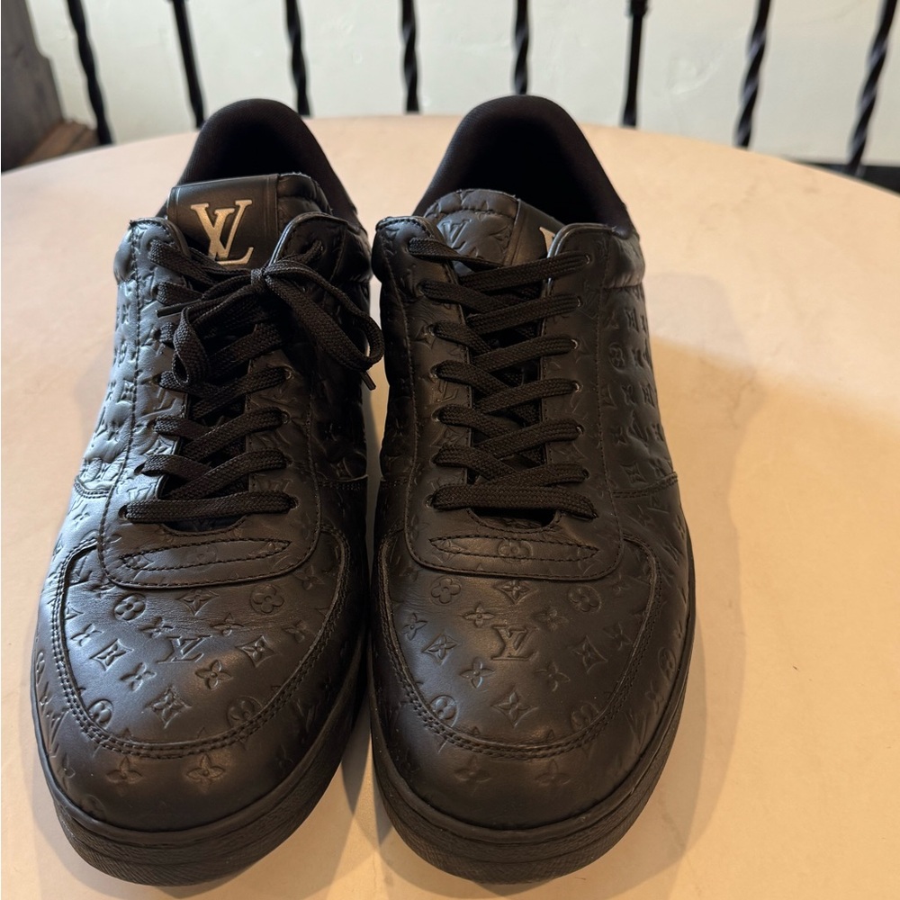 Louis Vuitton Embossed Black Sneakers